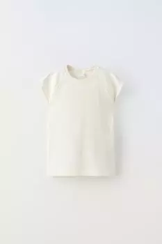 Футболка Zara Raglan Sleeve, кремовый