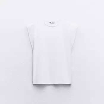 Футболка Zara Ribbed, белый