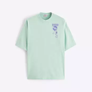 Футболка Zara Snoopy Peanuts Print, светло-голубой