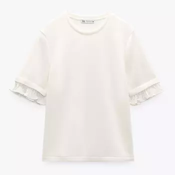 Футболка Zara Soft Matching, кремовый