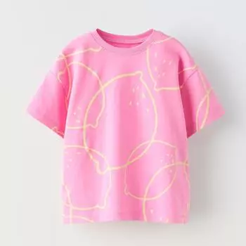Футболка Zara Streak Print, розовый