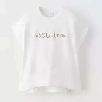 Футболка Zara Summer Camp Cord Embroidery, белый