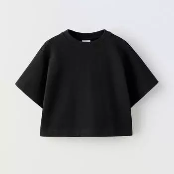 Футболка Zara Summer Camp Plain, серо-черный