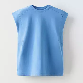 Футболка Zara Summer Camp Plain Tab, синий
