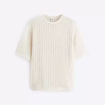 Футболка Zara Textured, экрю