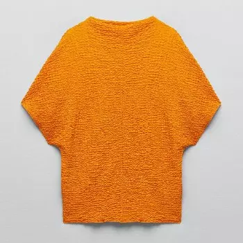 Футболка Zara Textured, оранжевый