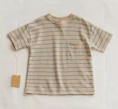 Футболка Zara Timelesz Striped Linen Blend, серый