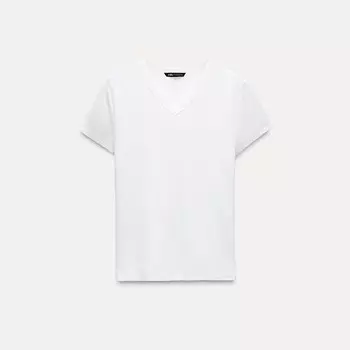 Футболка Zara V-neck Cotton, белый