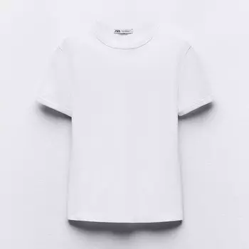 Футболка Zara With Back Seam, белый