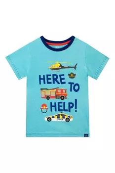 Футболка «Здесь, чтобы помочь спасти автомобили» Harry Bear, синий