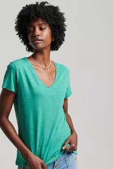 Футболка – зеленая – стандартного кроя SUPERDRY, зеленый