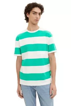 Футболка – зеленая – стандартного кроя Tom Tailor Denim, зеленый