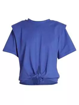 Футболка zelikia с завязками спереди Isabel Marant Electric blue