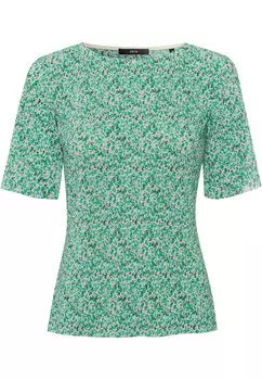 Футболка Zero mit Blumenprint, цвет CreamGreen