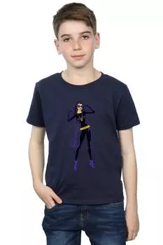 Футболка «Женщина-кошка» в счастливой позе DC Comics, темно-синий