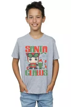 Футболка «Женщина-кошка в стиле чиби» с когтями Санта-Клауса DC Comics, серый