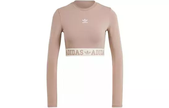 Футболка женская Adidas Originals, розовый/коричневый