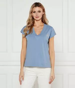 Футболка женская Aeronautica Militare с v-образным вырезом, голубой