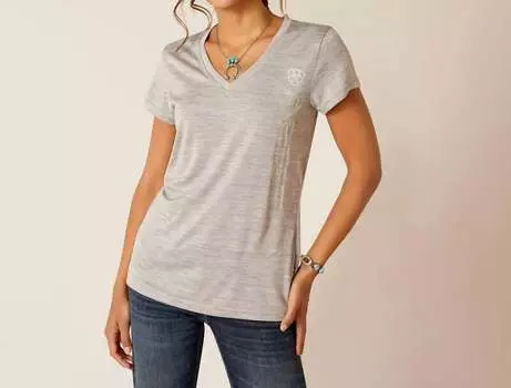 Футболка женская ARIAT, цвет alloy