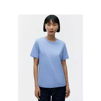 Футболка женская Arket с короткими рукавами и круглым вырезом, синий