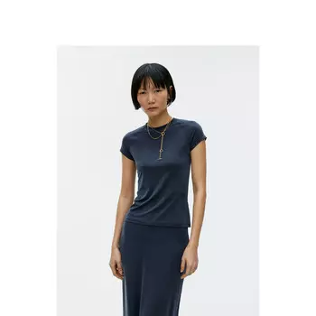 Футболка женская Arket с короткими рукавами, темно-синий