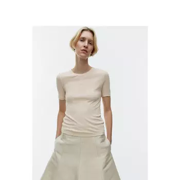 Футболка женская Arket с круглым вырезом, кремовый
