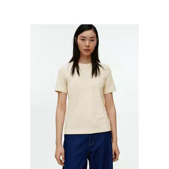Футболка женская Arket с круглым вырезом, светло-бежевый