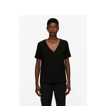 Футболка женская Arket с V-образным вырезом, черный
