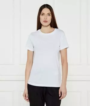 Футболка женская Armani Exchange однотонная с вышивкой, белый
