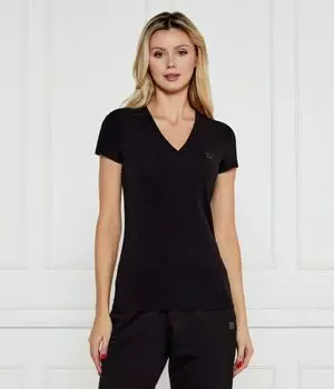 Футболка женская Armani Exchange с V-образным вырезом, черный