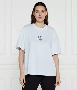 Футболка женская Armani Exchange свободного кроя, белый