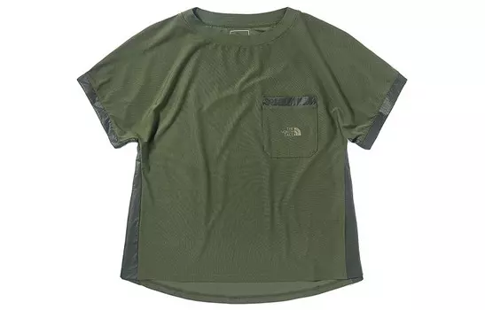 Футболка женская армейского зеленого цвета The North Face