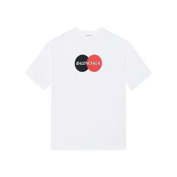 Футболка женская Balenciaga, белый / черный / красный