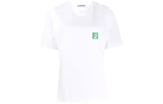 Футболка женская Balenciaga, белый / зеленый
