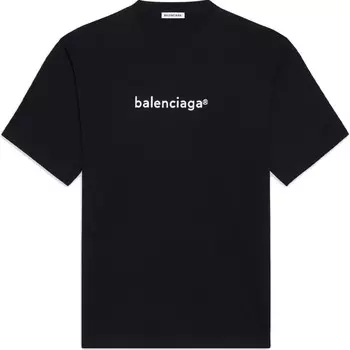Футболка женская Balenciaga Copyright Large Fit, черный