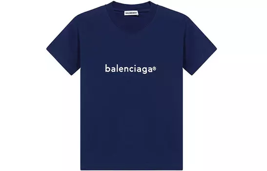 Футболка женская Balenciaga, фиолетово-синий
