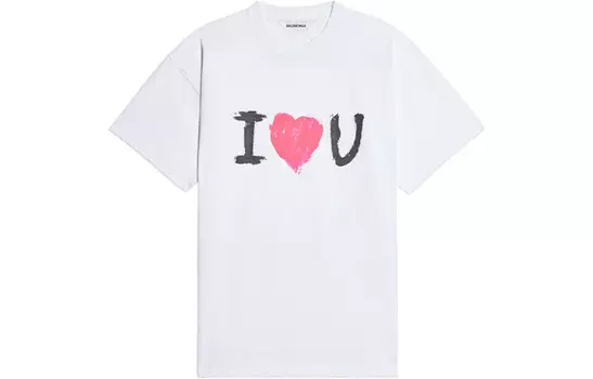 Футболка женская Balenciaga I Love U, белый