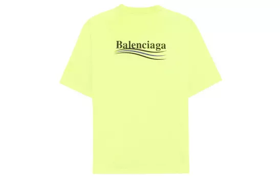 Футболка женская Balenciaga, неоново-желтый
