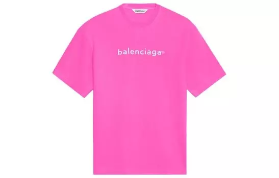 Футболка женская Balenciaga, ярко-розовый