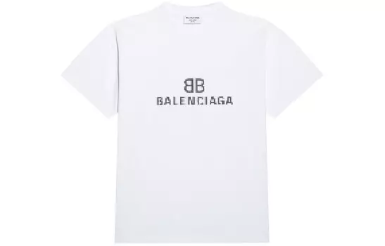 Футболка женская Balenciaga с классическим логотипом, белый