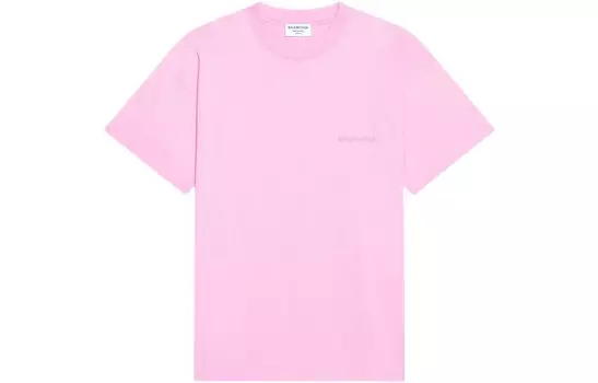 Футболка женская Balenciaga с короткими рукавами, розовый