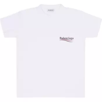 Футболка женская Balenciaga с логотипом, белый / серый