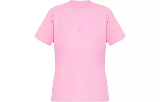 Футболка женская Balenciaga с логотипом и короткими рукавами, розовый