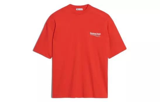 Футболка женская Balenciaga с логотипом, красный