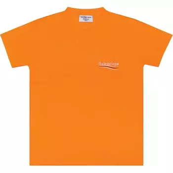Футболка женская Balenciaga с логотипом, оранжевый