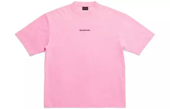Футболка женская Balenciaga с логотипом, розовый