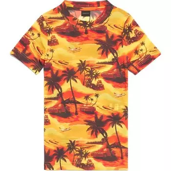 Футболка женская Balenciaga с принтом, оранжевый