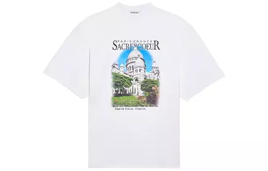 Футболка женская Balenciaga с рисунком, белый