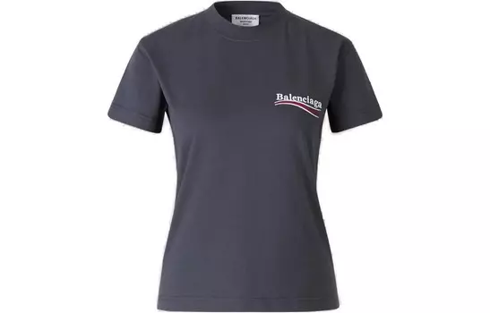 Футболка женская Balenciaga, темно-серый