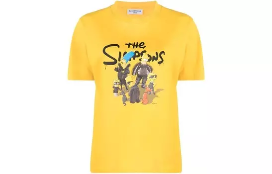 Футболка женская Balenciaga The Simpsons, желтый
